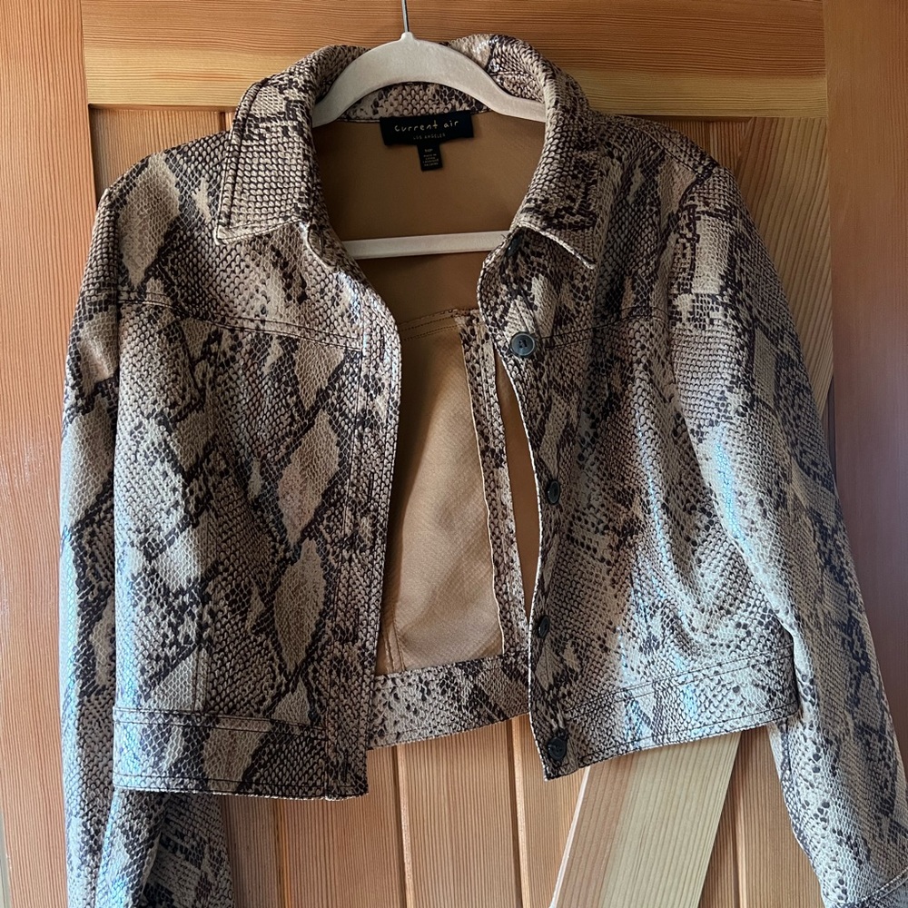 Current Air Faux Snakeskin Jacket
